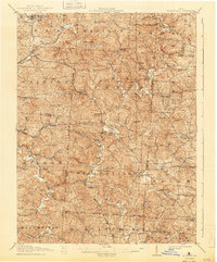 1908 Map of Wilkesville, OH, 1943 Print