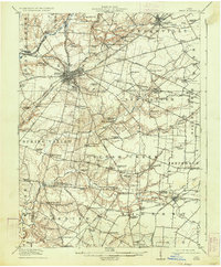 1917 Map of Xenia, 1934 Print
