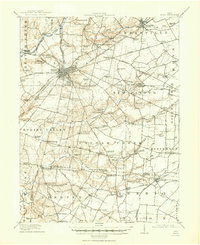 1917 Map of Xenia, 1950 Print