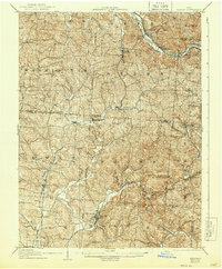 1907 Map of Hocking County, OH, 1944 Print