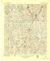 1900 Map of Atoka, 1949 Print