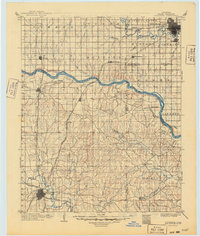 1904 Map of Oklahoma City, OK, 1949 Print