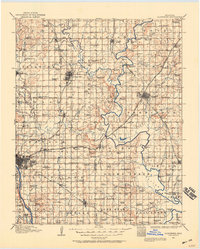 1914 Map of Claremore, 1959 Print