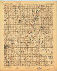 1916 Map of Broken Arrow, OK, 1928 Print