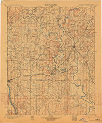1901 Map of Claremore, 1915 Print