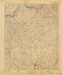 1900 Map of Coalgate, 1932 Print
