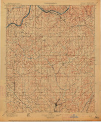 1900 Map of Coalgate, 1914 Print