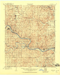 1912 Map of Hominy, 1960 Print