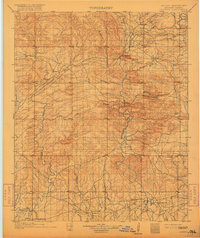 1902 Map of Lukfata, 1917 Print