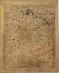 preview thumbnail of historical topo map of Pittsburg County, OK in 1909