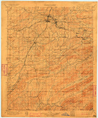 1898 Map of McAlester, 1908 Print
