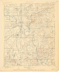 1901 Map of Muskogee, 1910 Print