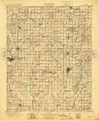 1914 Map of Nowata, 1932 Print