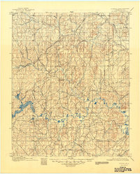 1901 Map of Nuyaka, 1949 Print