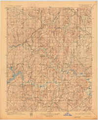 1901 Map of Nuyaka, 1925 Print