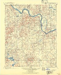 1896 Map of Jenks, OK, 1954 Print