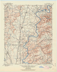 1896 Map of Pryor, 1963 Print