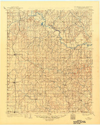 1902 Map of Rush Springs, OK, 1949 Print