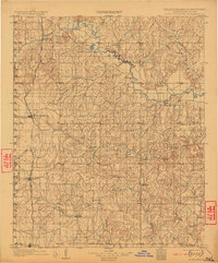 1902 Map of Rush Springs, OK, 1922 Print