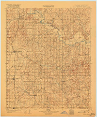 1902 Map of Rush Springs, 1917 Print