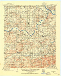 1909 Map of Sans Bois, 1954 Print