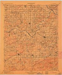 preview thumbnail of historical topo map of Haskell County, OK in 1911