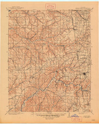 1904 Map of Siloam Springs, 1948 Print
