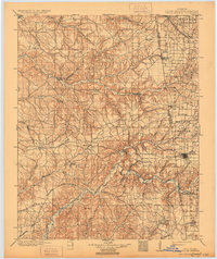 1904 Map of Siloam Springs, 1930 Print