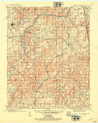1898 Map of Tahlequah, 1954 Print