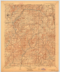 1901 Map of Tahlequah, 1927 Print