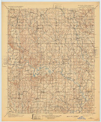 1901 Map of Tishomingo, 1932 Print