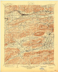 1909 Map of Tuskahoma, 1945 Print