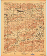 1909 Map of Tuskahoma, 1928 Print