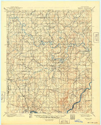 1900 Map of Wewoka, 1949 Print