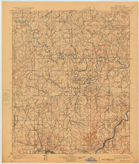 1900 Map of Wewoka, 1925 Print