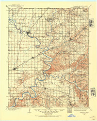 1907 Map of Wyandotte, 1954 Print