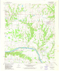 1980 Map of Achille, OK, 1981 Print