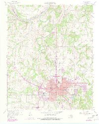 1958 Map of Ada, 1979 Print