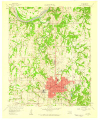 1958 Map of Ada, OK, 1959 Print