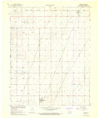 1967 Map of Adams, OK, 1968 Print