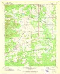 1971 Map of Albion, OK, 1973 Print