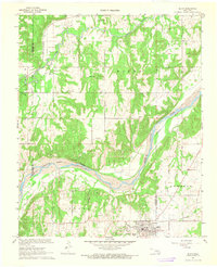 1967 Map of Allen, OK, 1968 Print