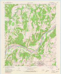 1967 Map of Allen, OK, 1981 Print