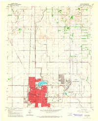 1964 Map of Altus, OK, 1965 Print