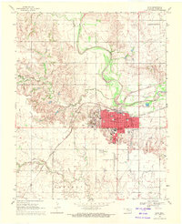 1969 Map of Alva, OK, 1971 Print
