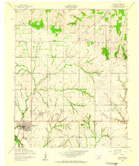 1956 Map of Apache, OK, 1959 Print