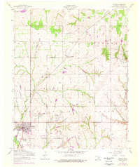 1956 Map of Apache, OK, 1976 Print