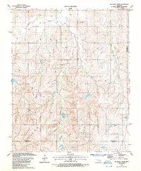preview thumbnail of historical topo map of Roger Mills County, OK in 1987