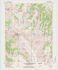 1979 Map of Binger, OK, 1983 Print