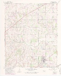 1965 Map of Blanchard, 1983 Print